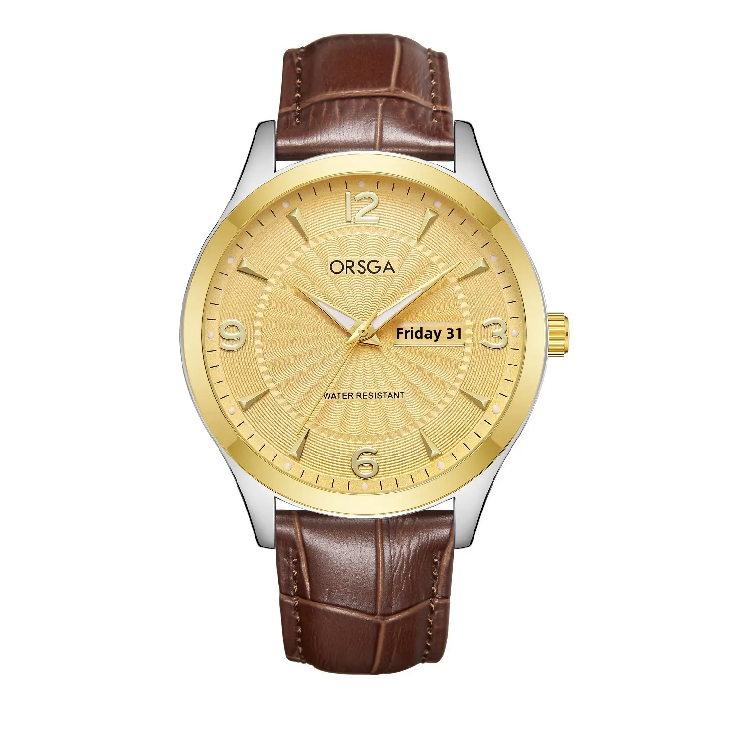 ORSGA Men's Blue Leather Calendar Watch - Image 9