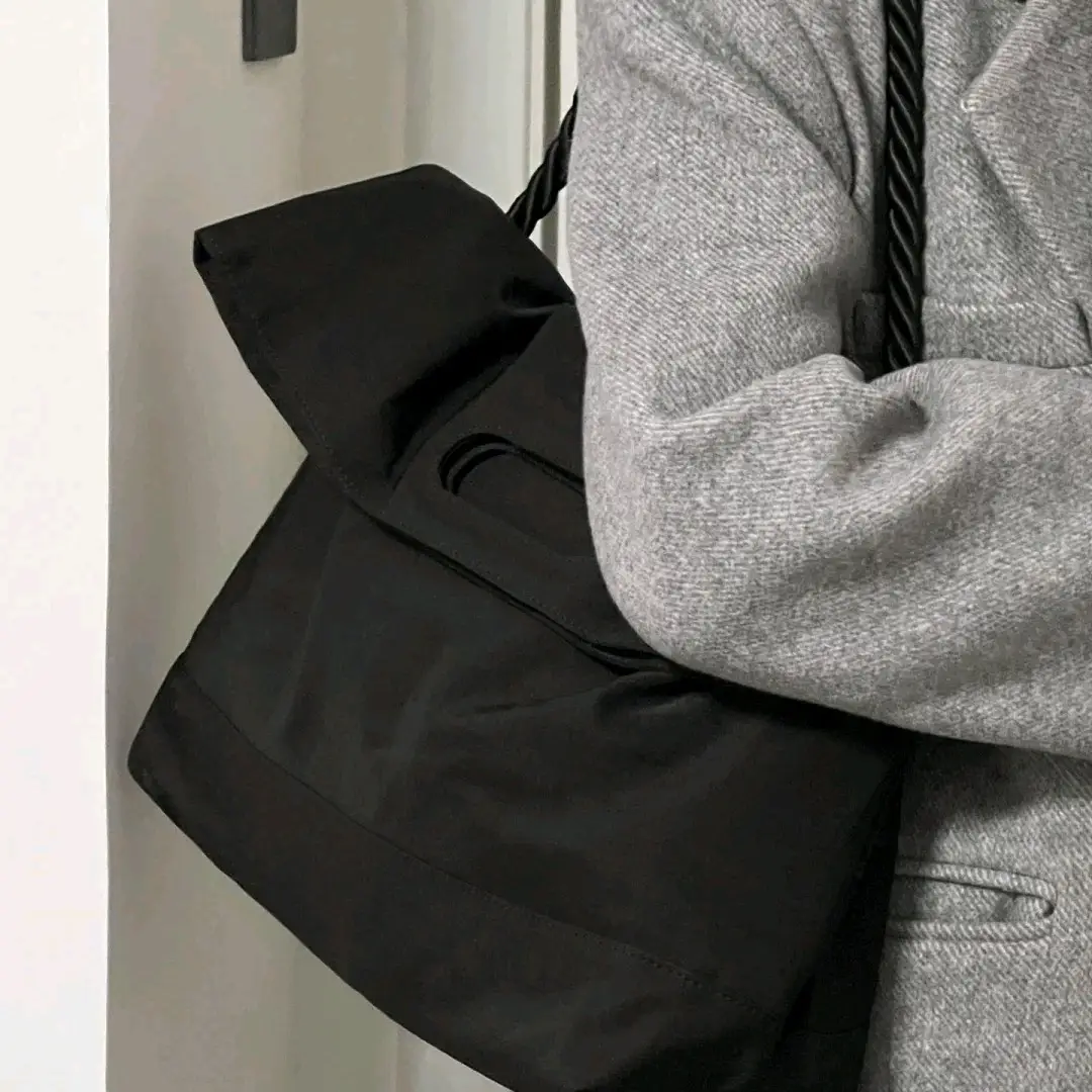 Black Korean Style Shoulder Crossbody Bag for Women
