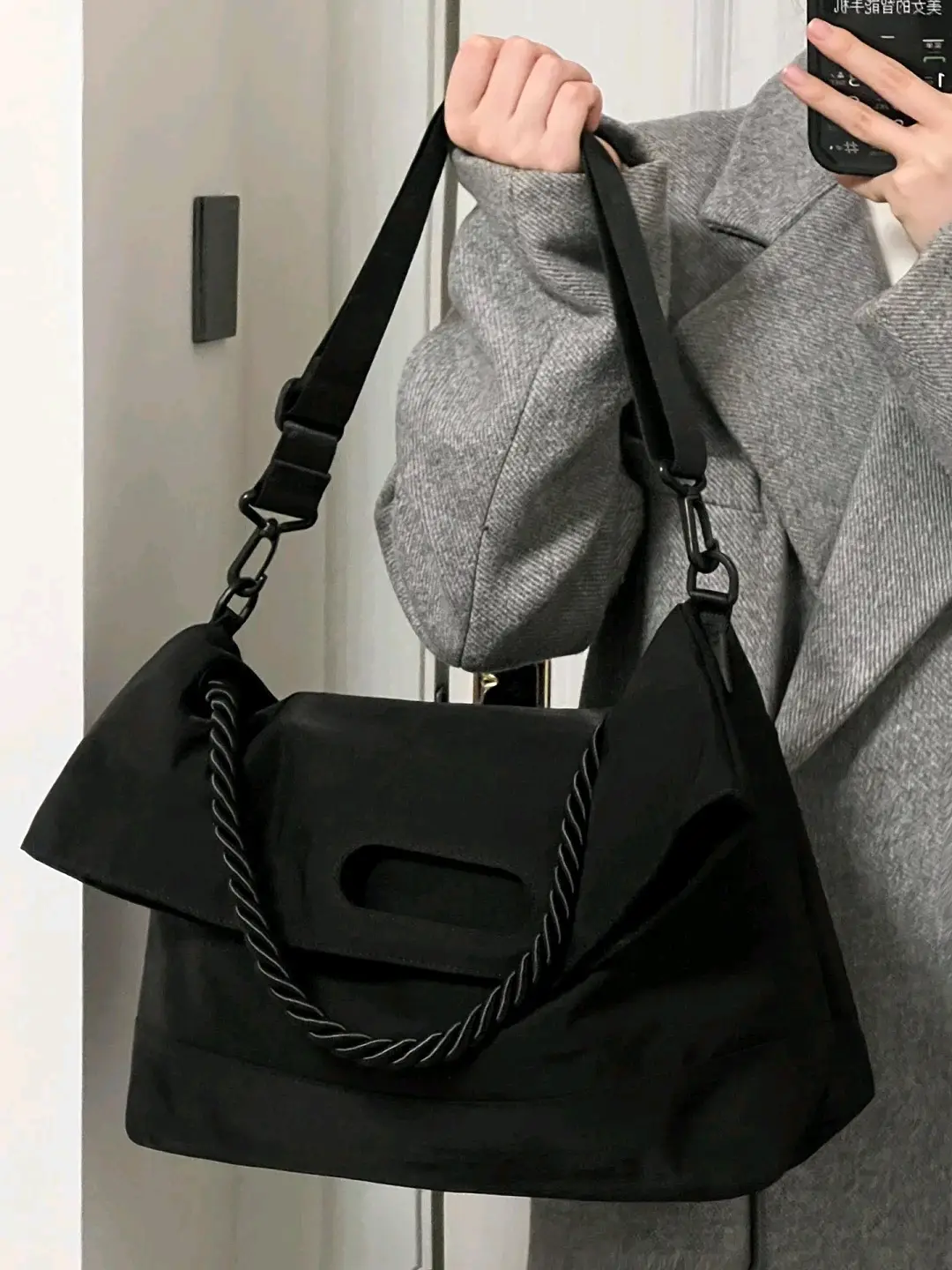 Black Korean Style Shoulder Crossbody Bag for Women — feature 6