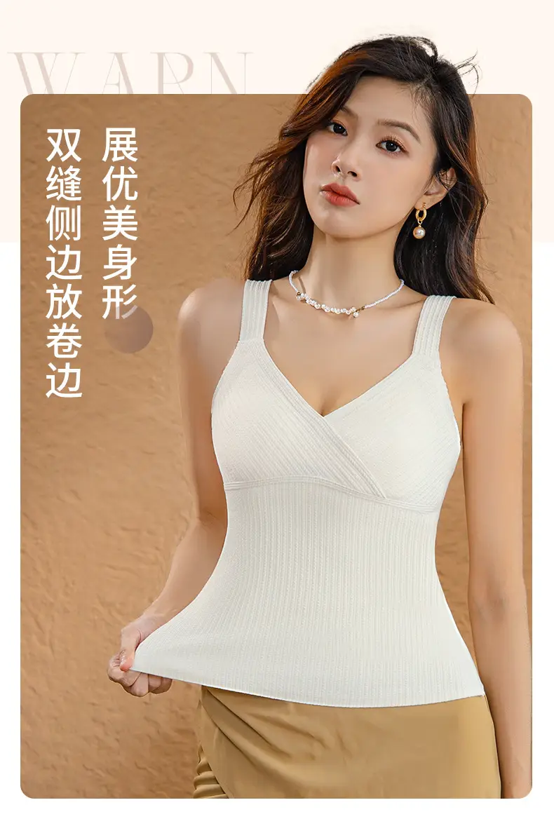 Black Bubble Striped Warm Vest Bra One Piece — feature 19