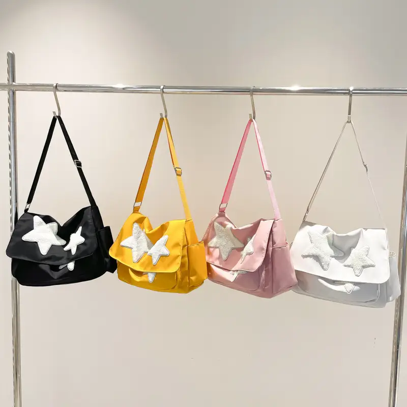 Pink Five-Point Star Shoulder Bag for Women