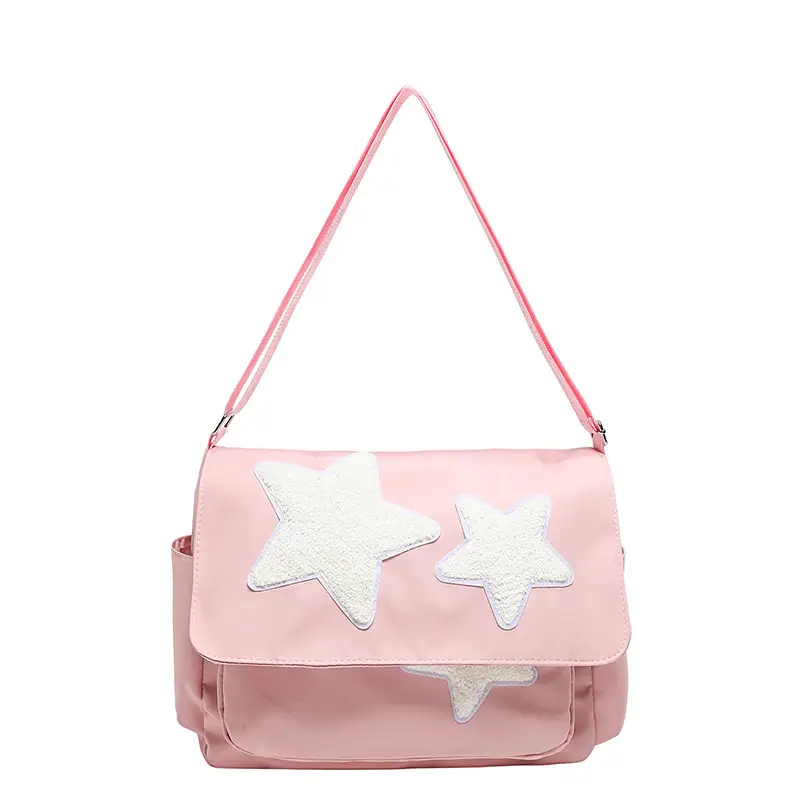 Pink Five-Point Star Shoulder Bag for Women