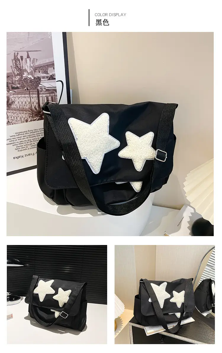 Pink Five-Point Star Shoulder Bag for Women — feature 11