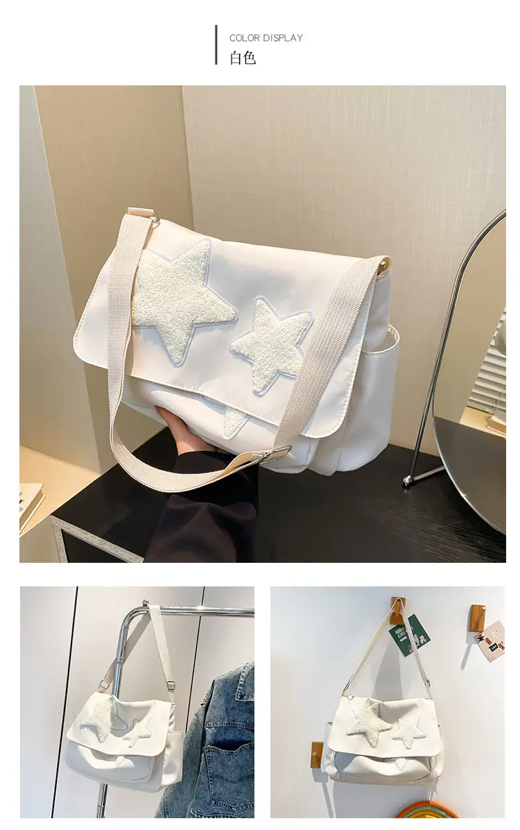 Pink Five-Point Star Shoulder Bag for Women — feature 14