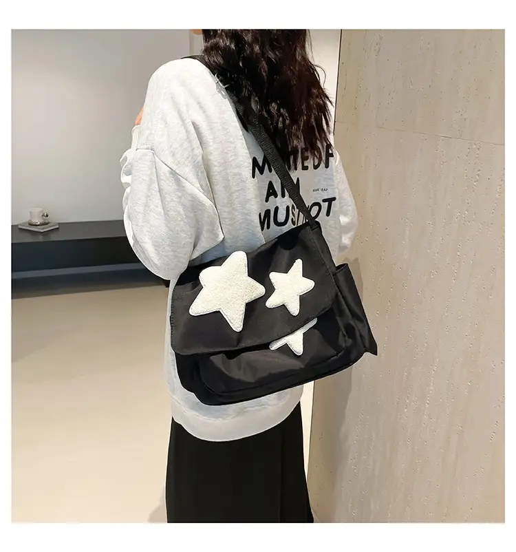 Pink Five-Point Star Shoulder Bag for Women — feature 17