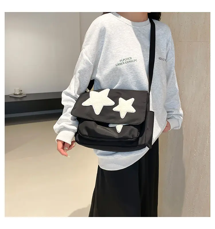 Pink Five-Point Star Shoulder Bag for Women — feature 19