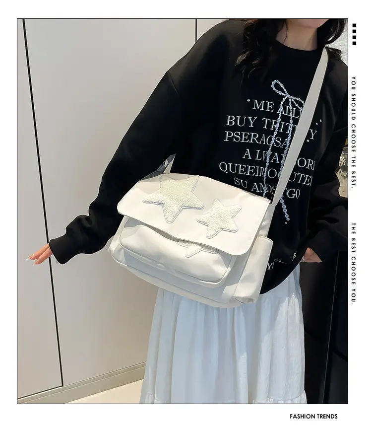 Pink Five-Point Star Shoulder Bag for Women — feature 2