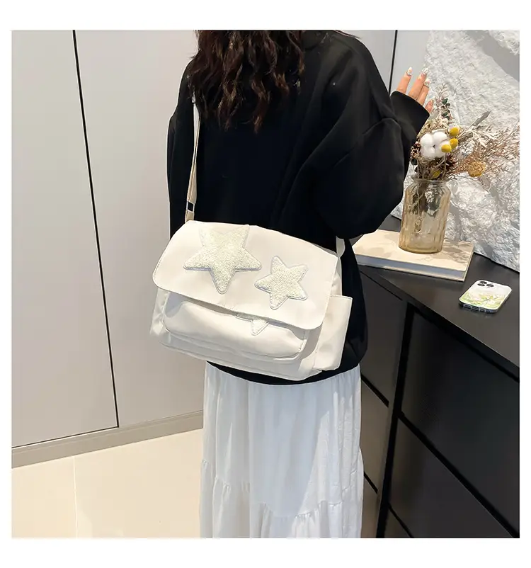 Pink Five-Point Star Shoulder Bag for Women — feature 32