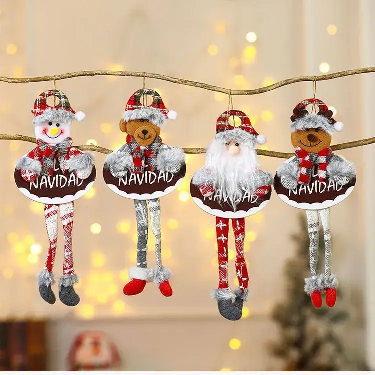 Christmas Snowman Deer Pendant Plush Doll Decor - Image 54
