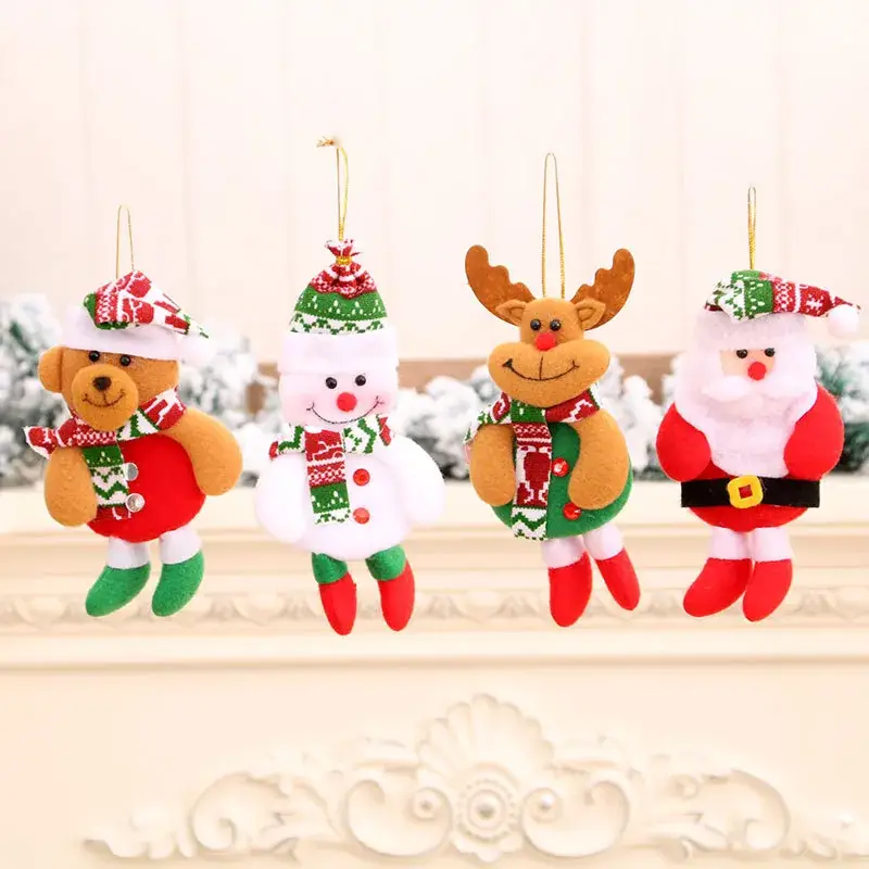 Christmas Snowman Deer Pendant Plush Doll Decor - Image 56