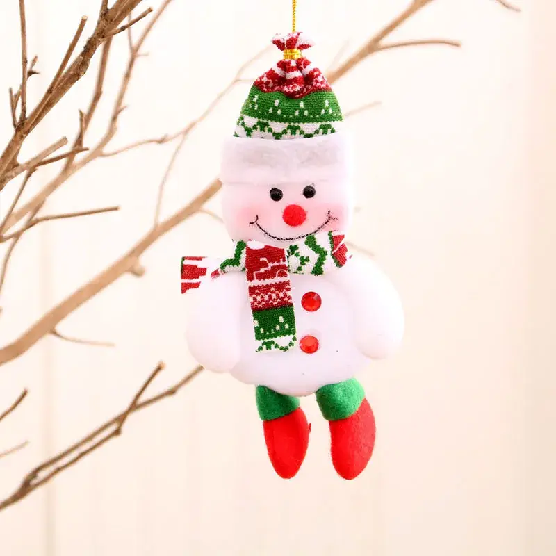 Christmas Snowman Deer Pendant Plush Doll Decor - Image 10