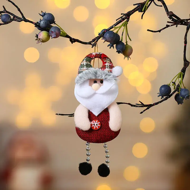 Christmas Snowman Deer Pendant Plush Doll Decor - Image 13