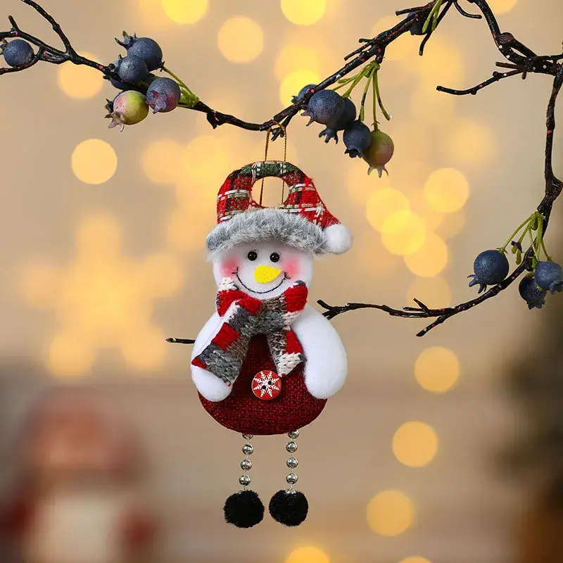 Christmas Snowman Deer Pendant Plush Doll Decor - Image 14