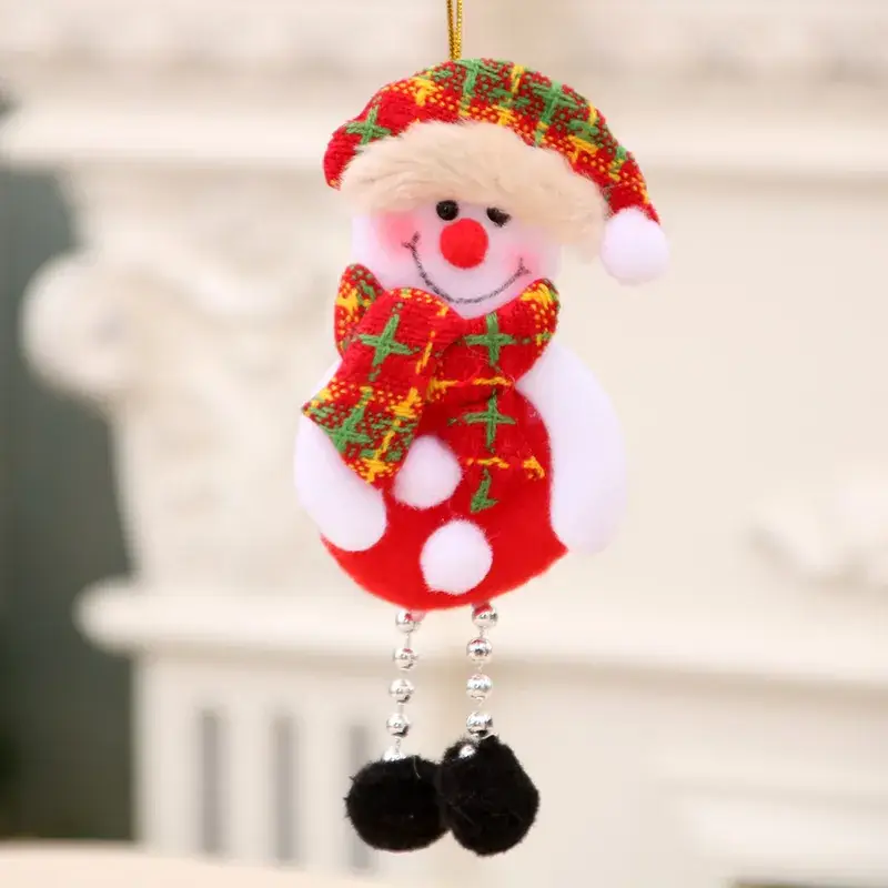 Christmas Snowman Deer Pendant Plush Doll Decor - Image 2