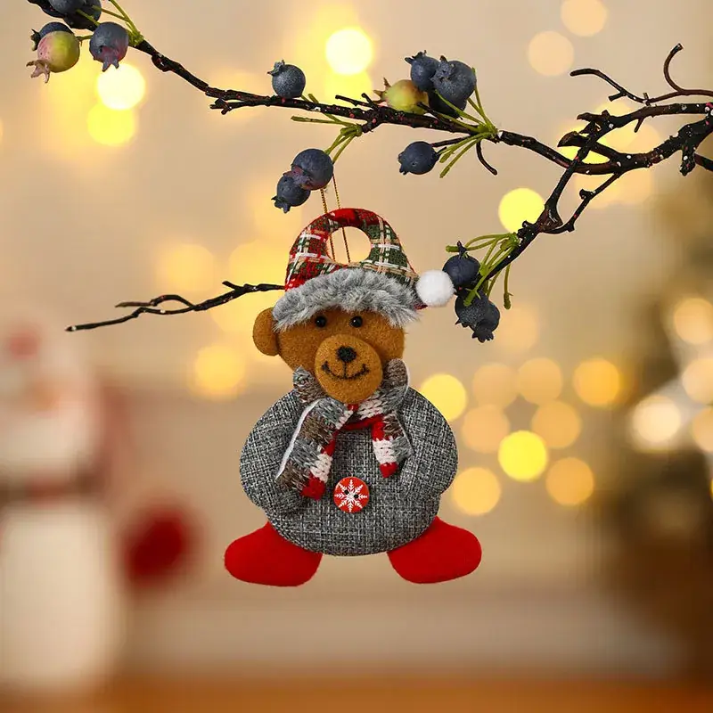 Christmas Snowman Deer Pendant Plush Doll Decor - Image 28