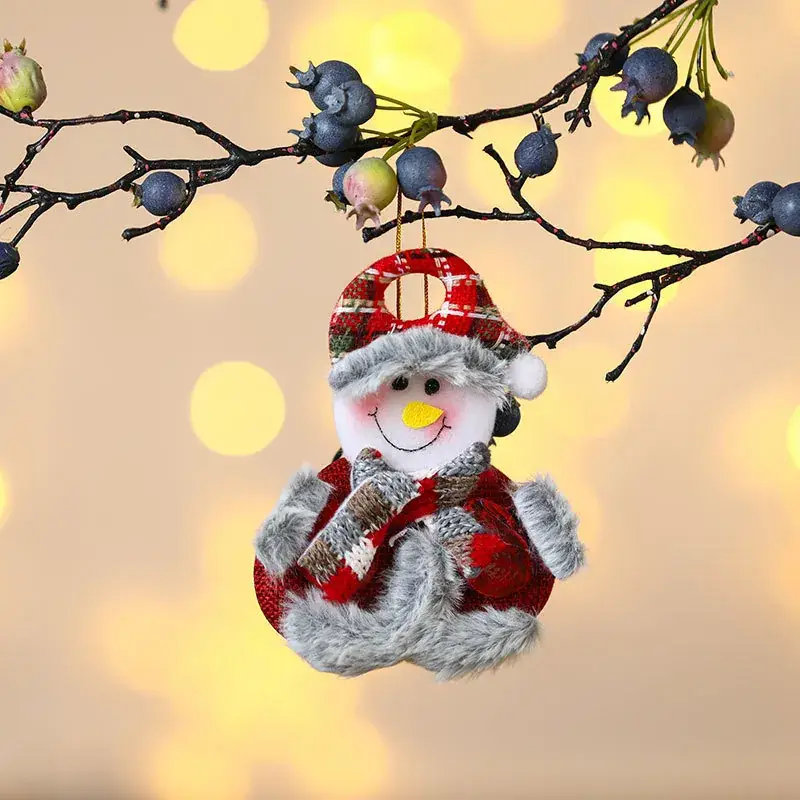 Christmas Snowman Deer Pendant Plush Doll Decor - Image 30