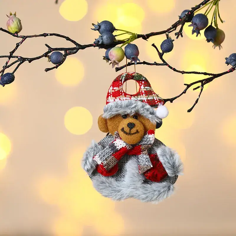 Christmas Snowman Deer Pendant Plush Doll Decor - Image 32