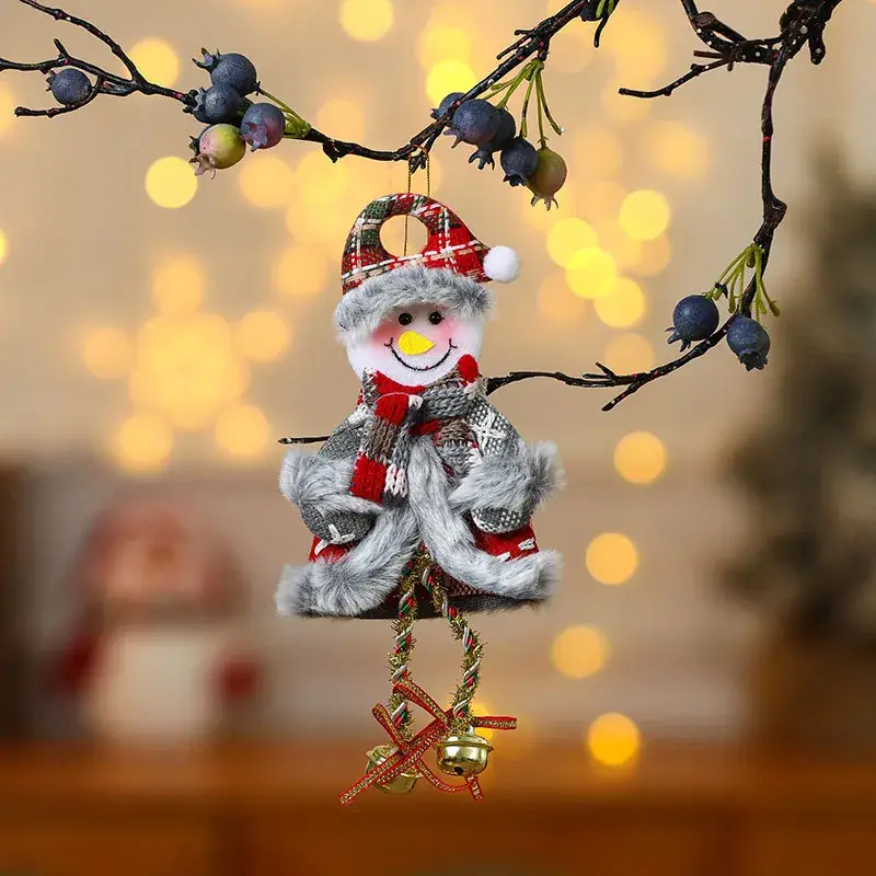 Christmas Snowman Deer Pendant Plush Doll Decor - Image 34
