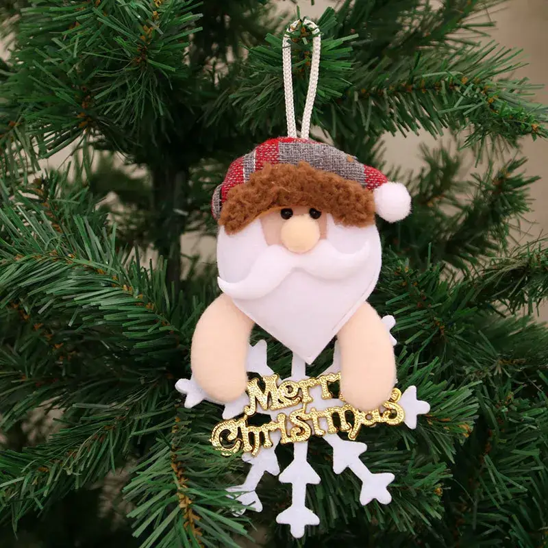 Christmas Snowman Deer Pendant Plush Doll Decor - Image 37