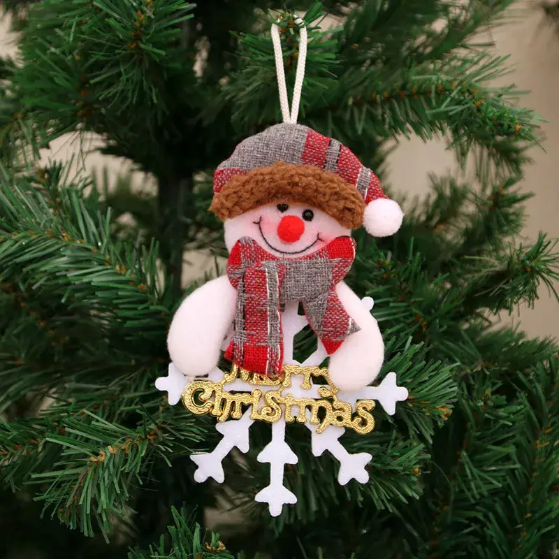 Christmas Snowman Deer Pendant Plush Doll Decor - Image 38