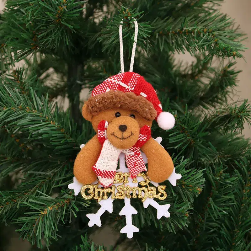 Christmas Snowman Deer Pendant Plush Doll Decor - Image 40
