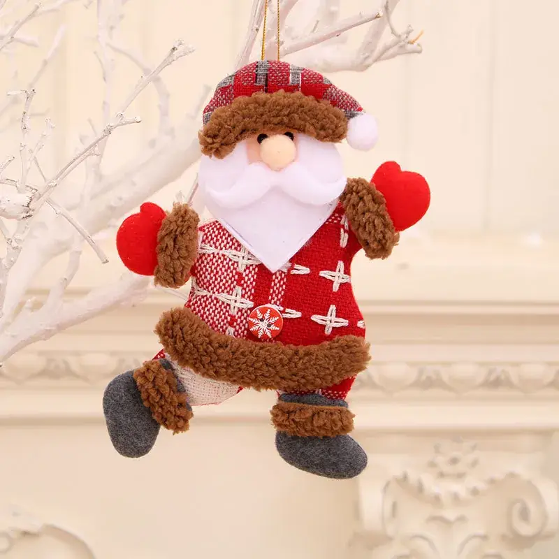 Christmas Snowman Deer Pendant Plush Doll Decor - Image 41
