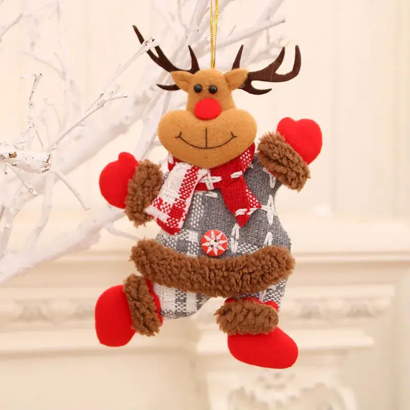 Christmas Snowman Deer Pendant Plush Doll Decor - Image 43