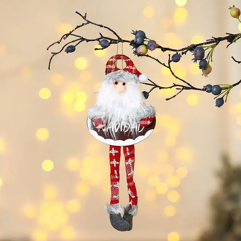 Christmas Snowman Deer Pendant Plush Doll Decor - Image 45