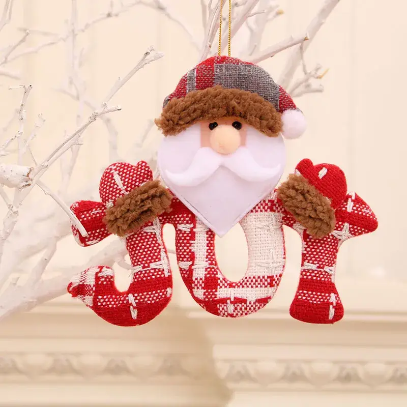 Christmas Snowman Deer Pendant Plush Doll Decor - Image 49