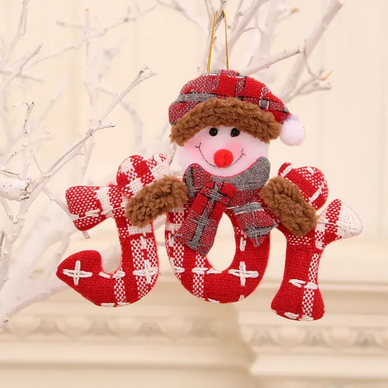 Christmas Snowman Deer Pendant Plush Doll Decor - Image 50