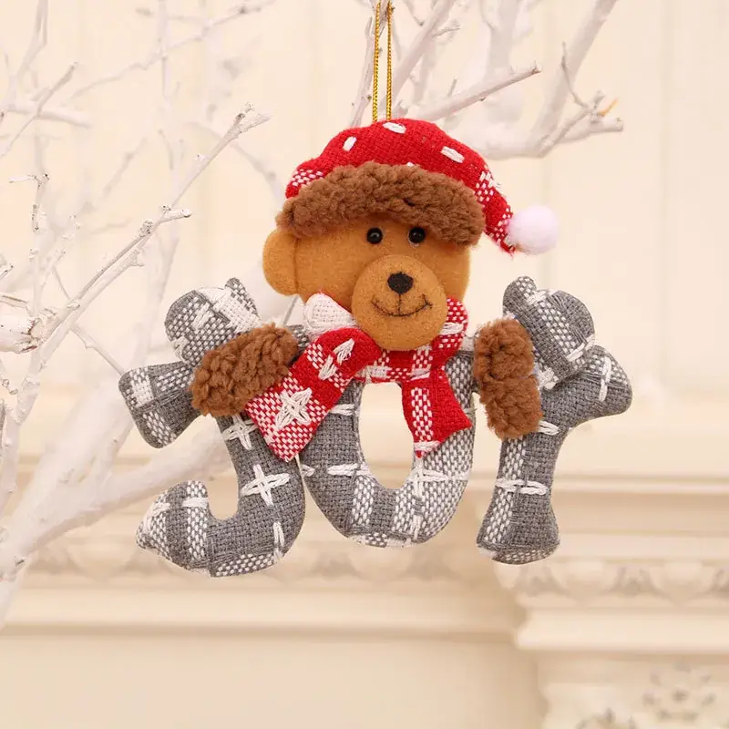Christmas Snowman Deer Pendant Plush Doll Decor - Image 52