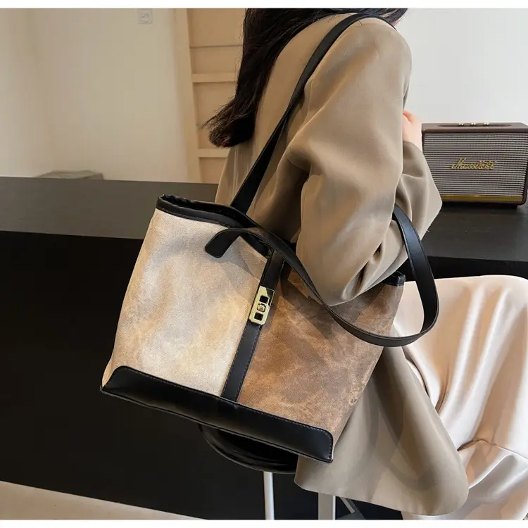 Women Retro Textile Shoulder Tote Bag Large Capacity 2024 — feature 15