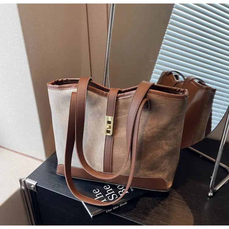 Women Retro Textile Shoulder Tote Bag Large Capacity 2024 — feature 22