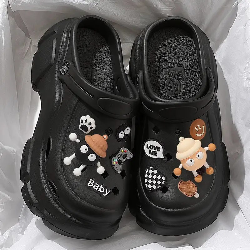 Senma Cave Shoes Women's Summer Outwear Internet-famous Thick Bottom Slippers Non-slip Deodorant Beach Sandals Casual All-match - Image 5