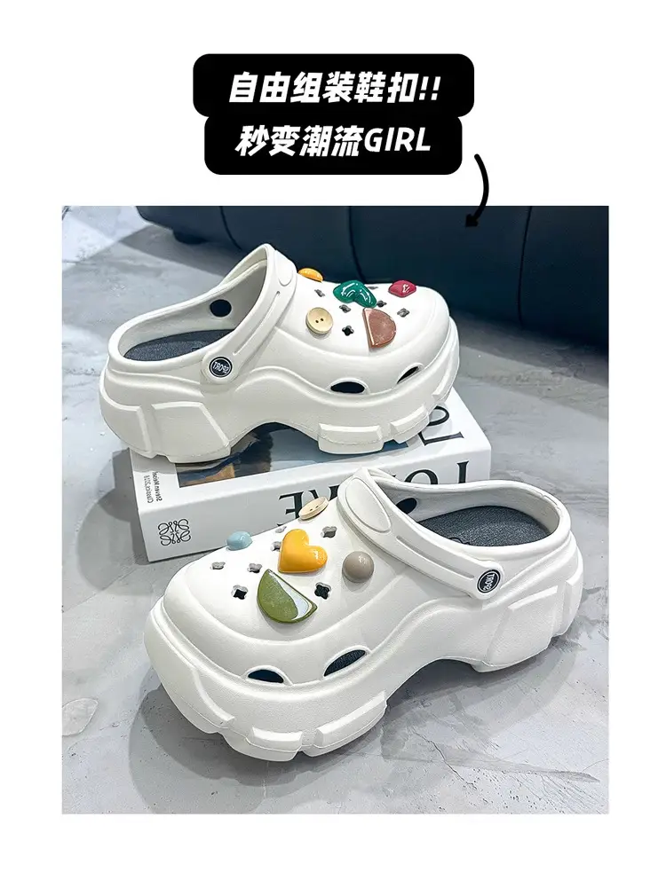 Senma Cave Shoes Women's Summer Outwear Internet-famous Thick Bottom Slippers Non-slip Deodorant Beach Sandals Casual All-match — feature 10