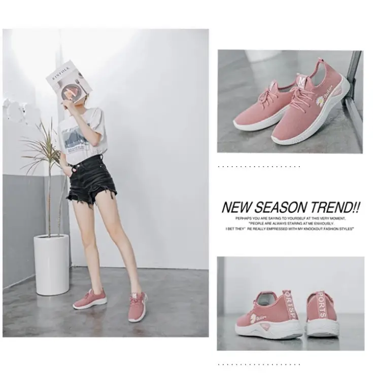 Spring and summer new daisy women's cloth shoes breathable casual shoes children's sneaker student shoes stall supply wholesale — feature 4