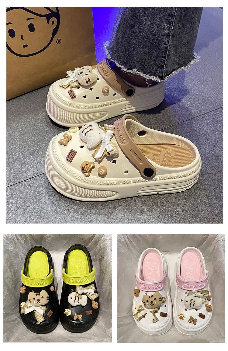 Women's Pink Bear Design Sandals 2024 Summer — feature 14