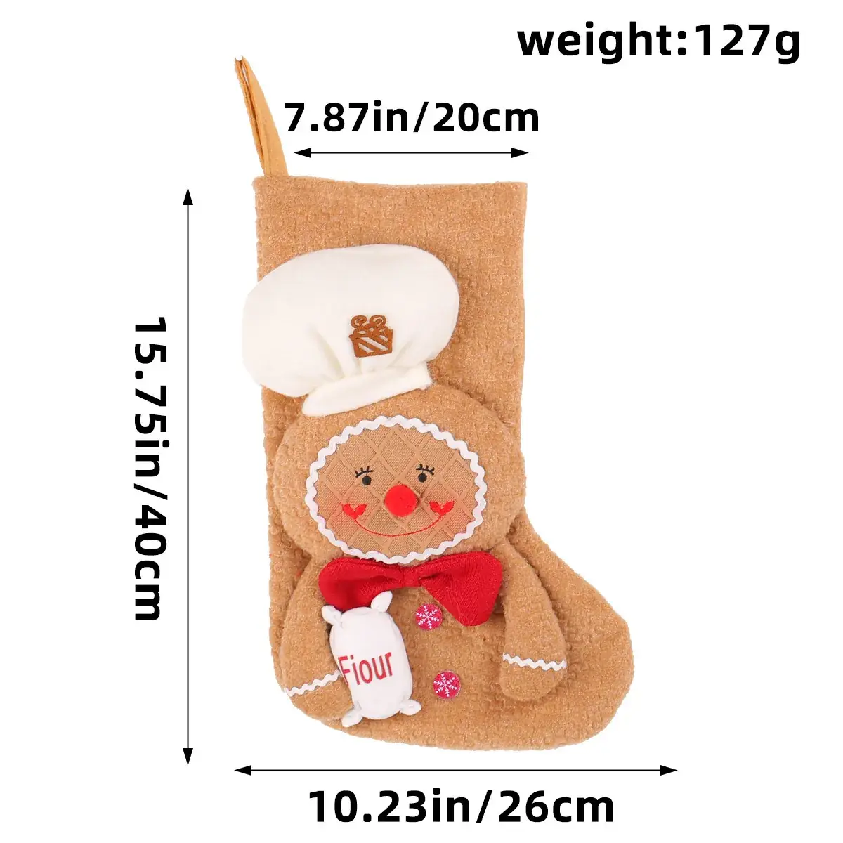 Christmas Gingerbread Doll with Red Dress 211g