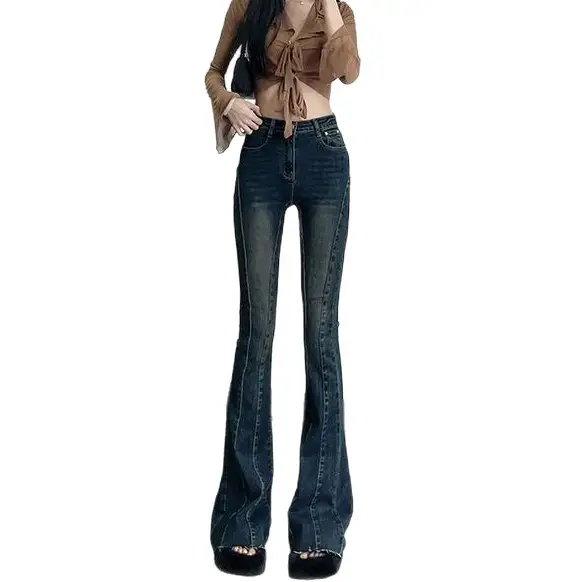 Dark Blue Flared Jeans for Tall Women 156/175