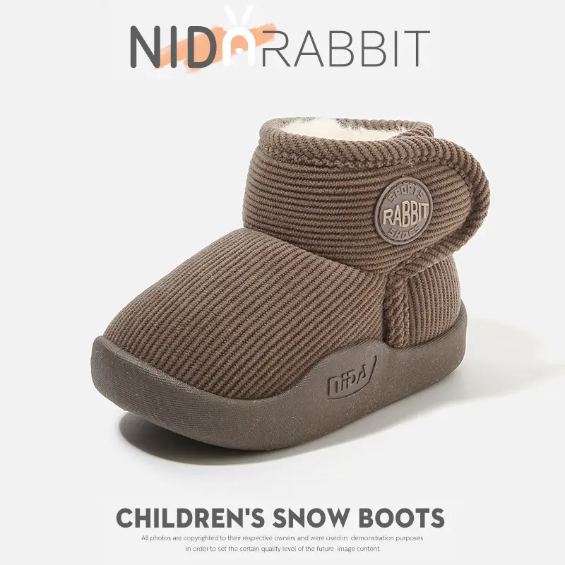 Winter Cotton Snow Boots for Boys Girls Soft Sole