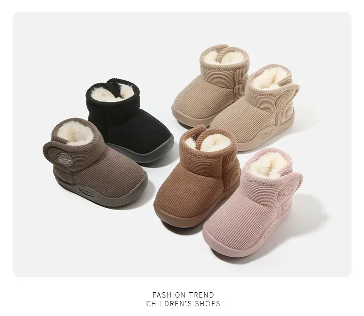 Winter Cotton Snow Boots for Boys Girls Soft Sole — feature 13