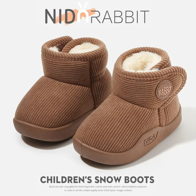 Winter Cotton Snow Boots for Boys Girls Soft Sole
