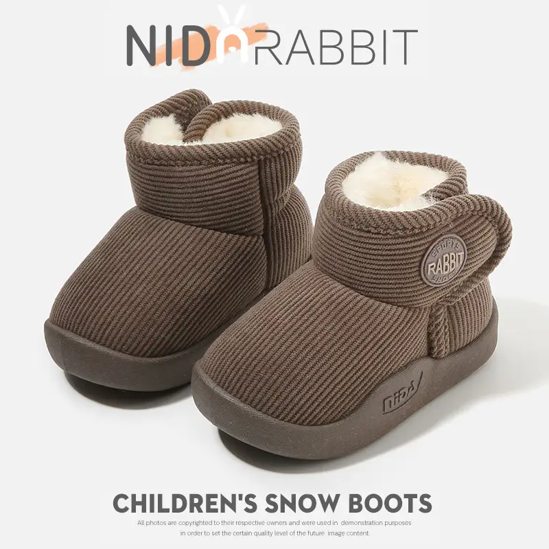 Winter Cotton Snow Boots for Boys Girls Soft Sole