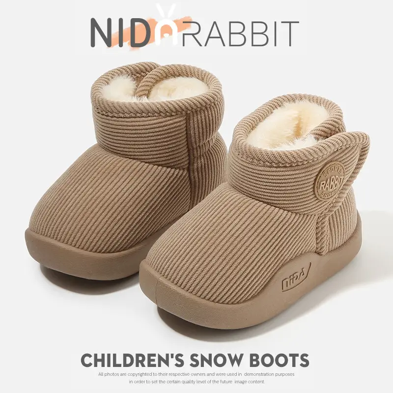 Winter Cotton Snow Boots for Boys Girls Soft Sole