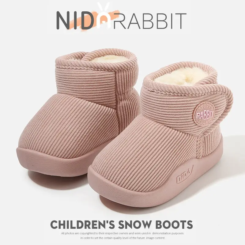 Winter Cotton Snow Boots for Boys Girls Soft Sole