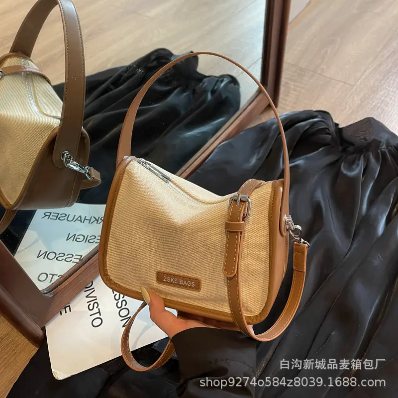 Women's Small Crossbody Bag Tan Leather 2024 - Image 2