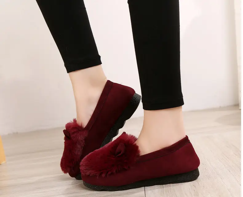 Rabbit Ear Furry Shoes for Women, Fleece-Lined Warm Loafers, 2025 New Autumn and Winter Versatile Flat-Soled Women's Cotton Shoes for Outdoor Wear — feature 16