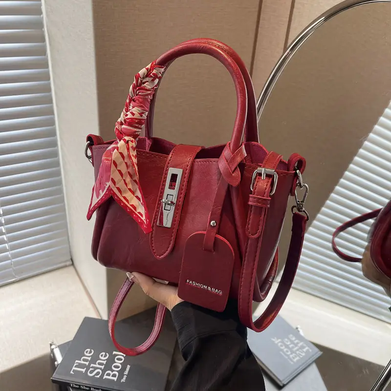 Black Western Style Shoulder Bag with Crossbody Strap - Image 8