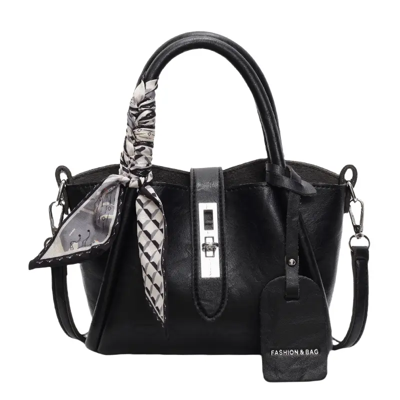 Black Western Style Shoulder Bag with Crossbody Strap - Image 11