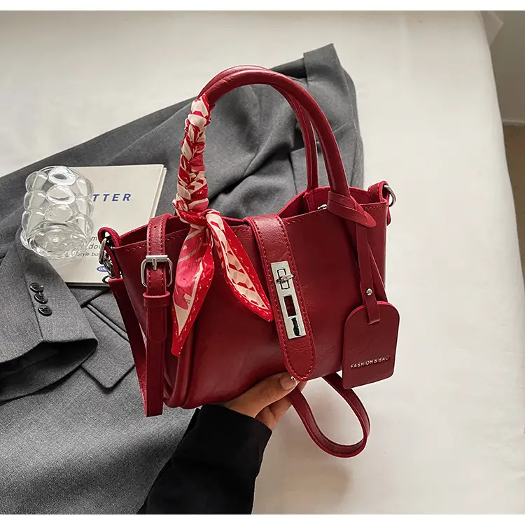 Black Western Style Shoulder Bag with Crossbody Strap — feature 20
